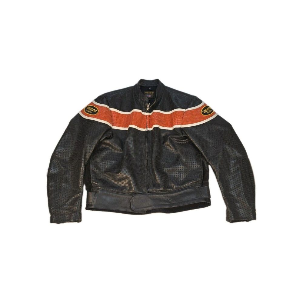 VTG Vanson Stallion Pro-Perf Motorcycle Jacket Size 48 USA Made Like New